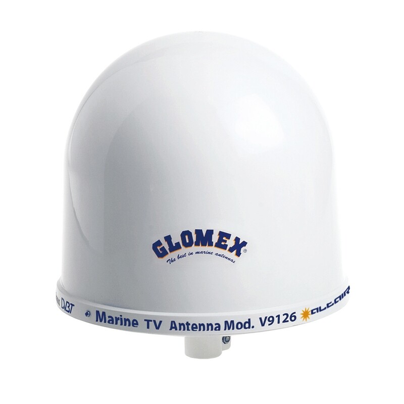 Glomex 10&quot; Dome TV Antenna w/Auto Gain Control &amp; Mount