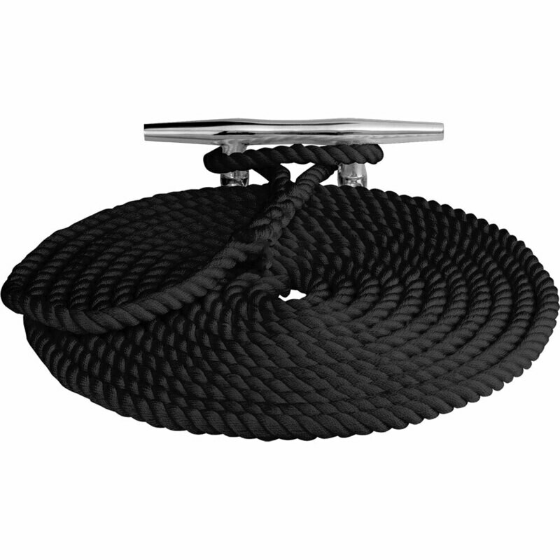 Sea-Dog Twisted Nylon Dock Line - 5/8&quot; x 20&#39; - Black
