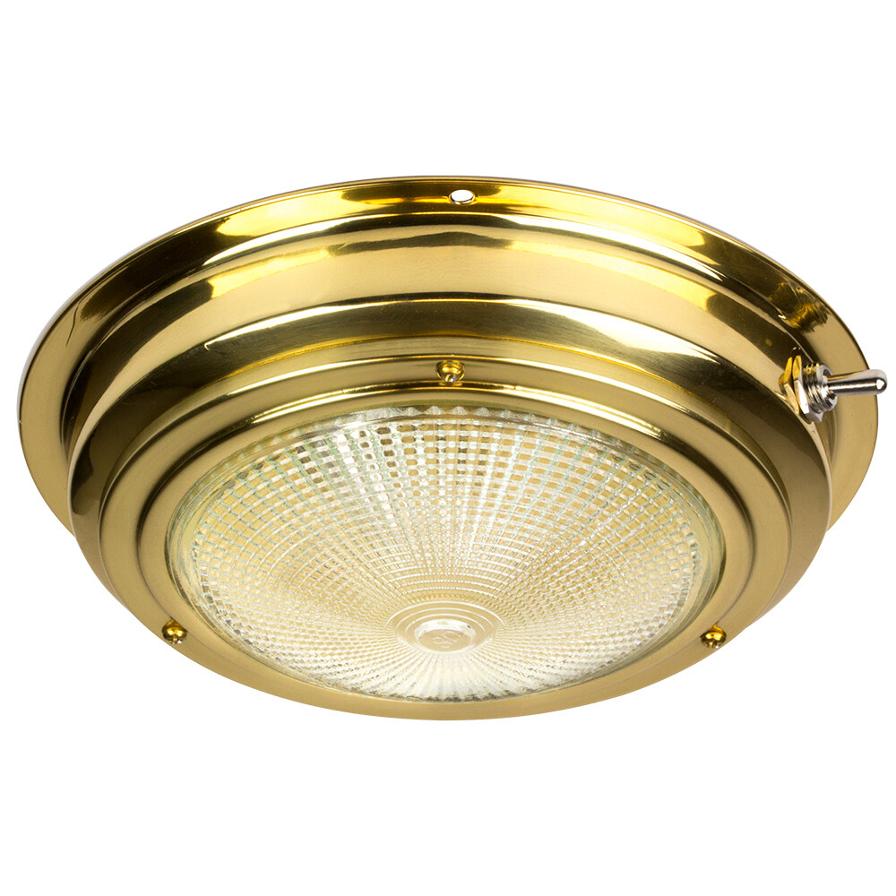 Sea-Dog Brass Dome Light - 5&quot; Lens