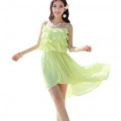 Falbala Dress condole belt Beach style dress