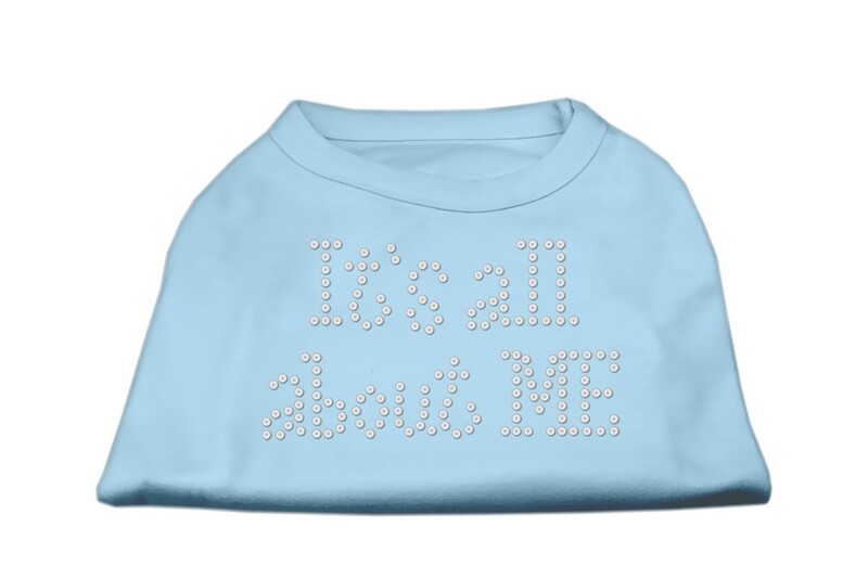 It&#39;s All About Me Rhinestone Shirts Baby Blue Xxxl(20)