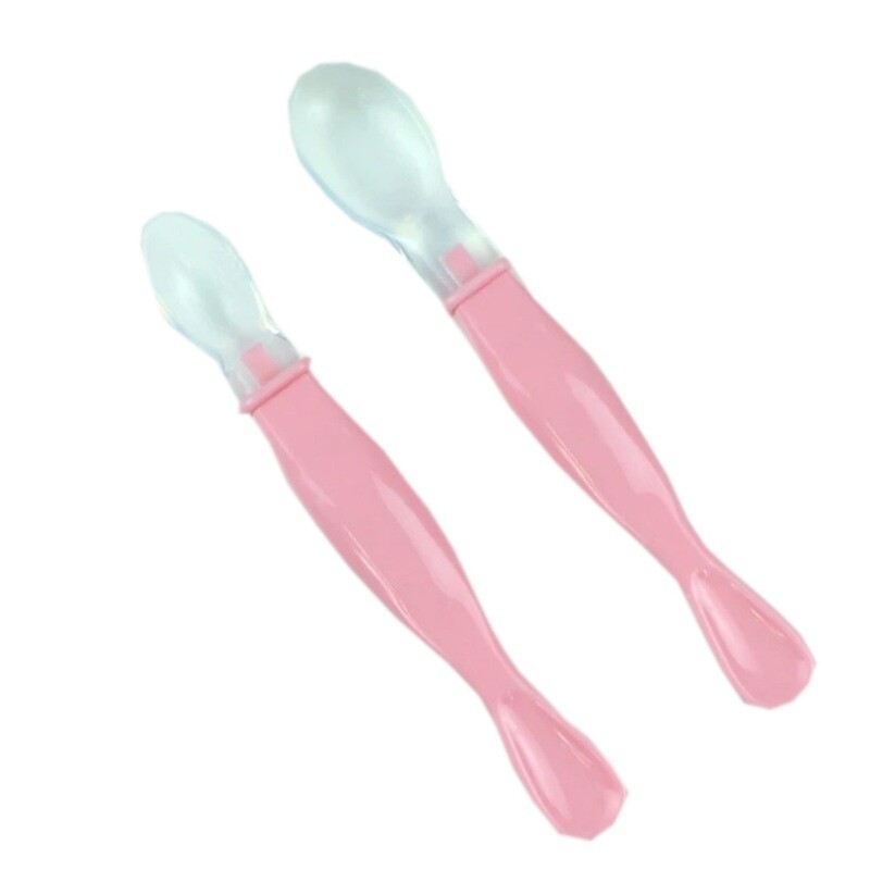 Infant Feeding Silicone Spoons Set, 2 Countpink