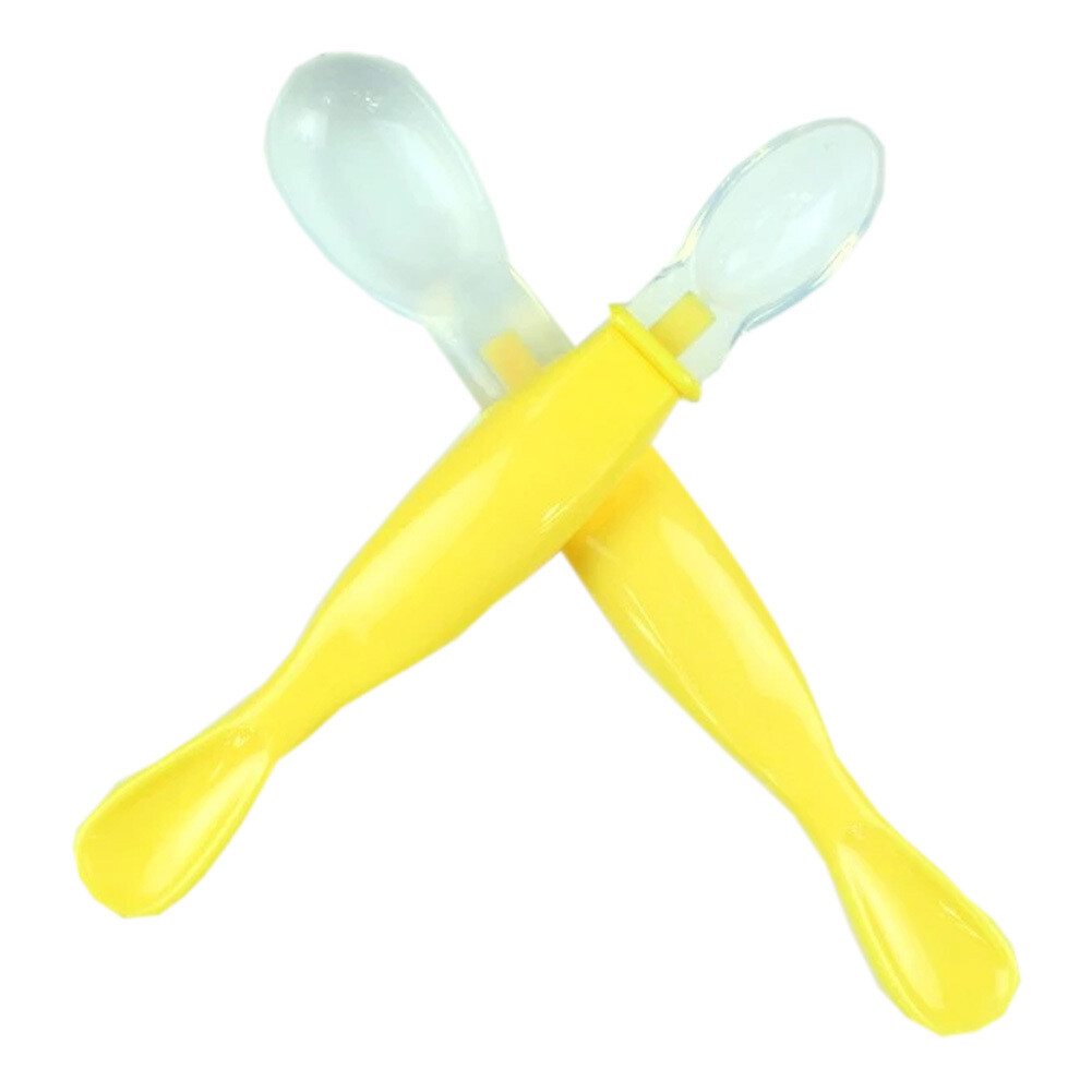 Infant Feeding Silicone Spoons Set, 2 Countyellow