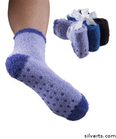 Non Skid Resistant/ Slip Resistant Grip Hospital Socks For Adult Women - 3 Pack Price - Skid Socks