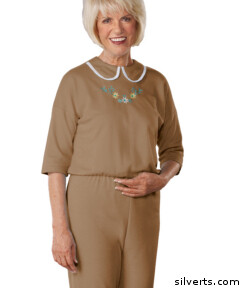 Womens Adaptive Alzheimers Clothing Anti Strip Suit Jumpsuit - Anti Disrobing Suits - Adult Top &amp; Pant Onesie