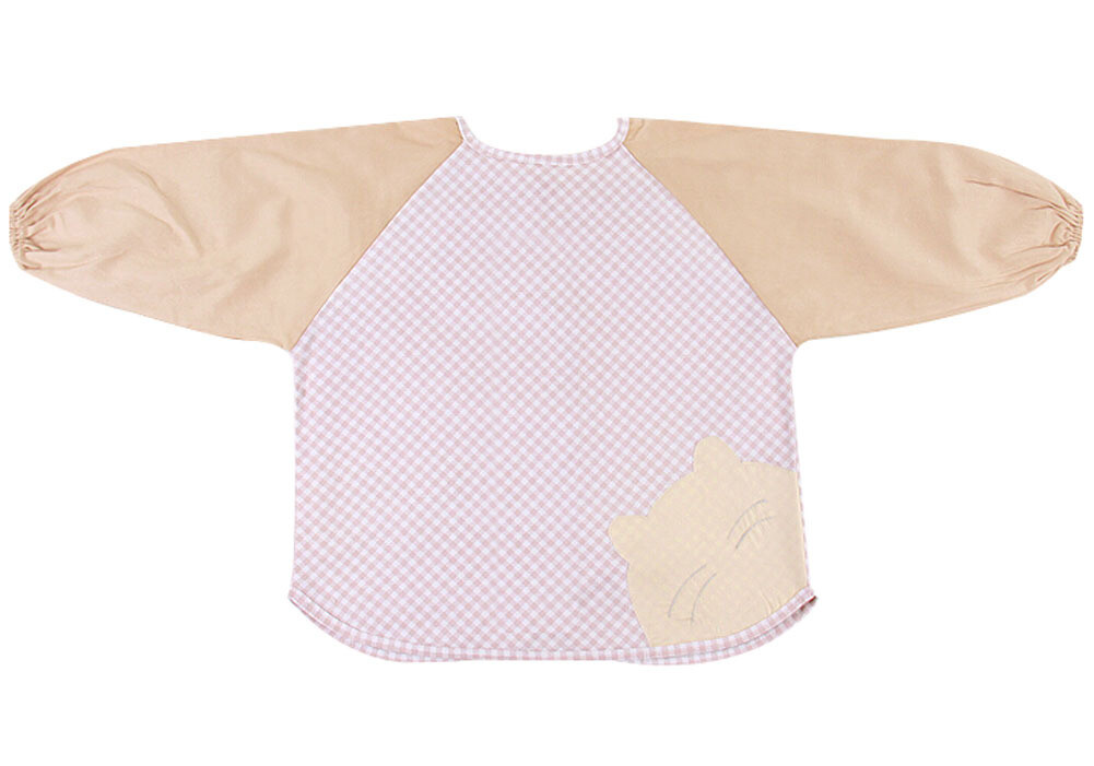 Waterproof Cotton Kids Painting Smocks Baby Feeding Clothes Baby Bibs, 1-2 Years