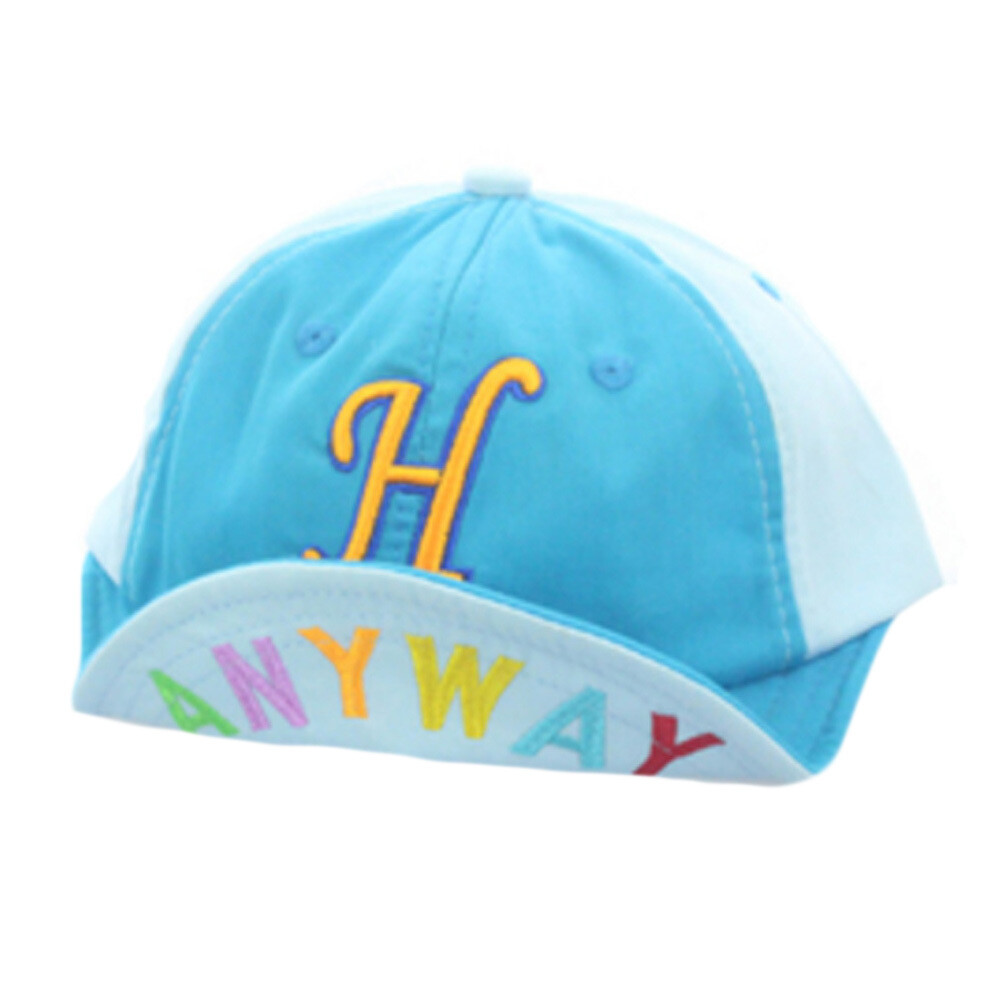 Unisex Baseball Hat For Children,fashion Berets And Cap  Light Blue