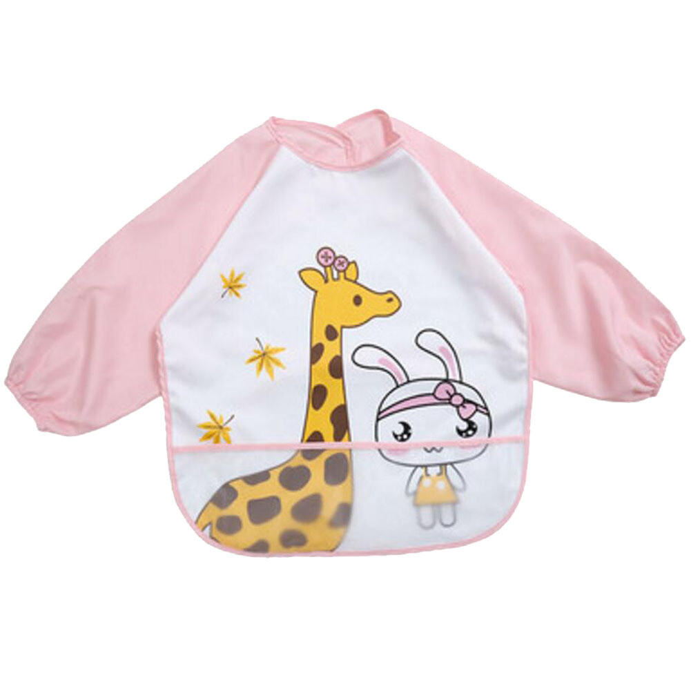 Baby Boy Girls Painting/ Eating Waterproof Bibs Children&#39;s Aprons/ Smock-a484