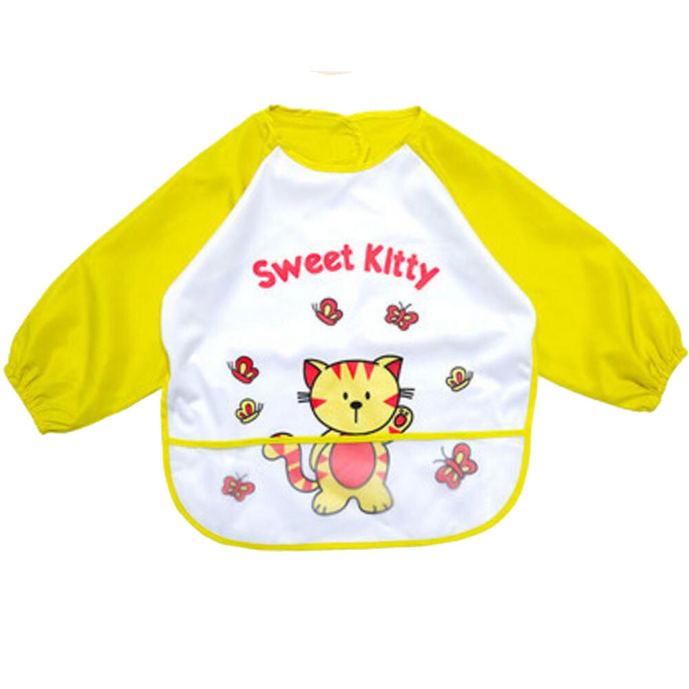 Baby Boy Girls Painting/ Eating Waterproof Bibs Children&#39;s Aprons/ Smock-a488