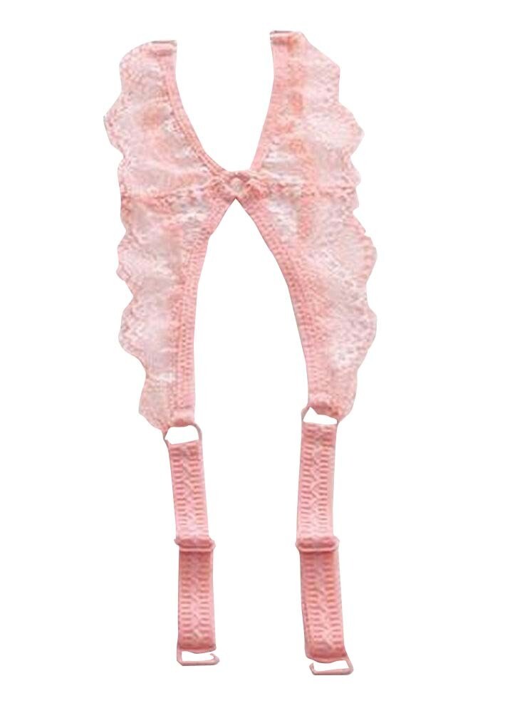 Pink Lace Elastic Adjustable Straps For Bra Tops And Dress