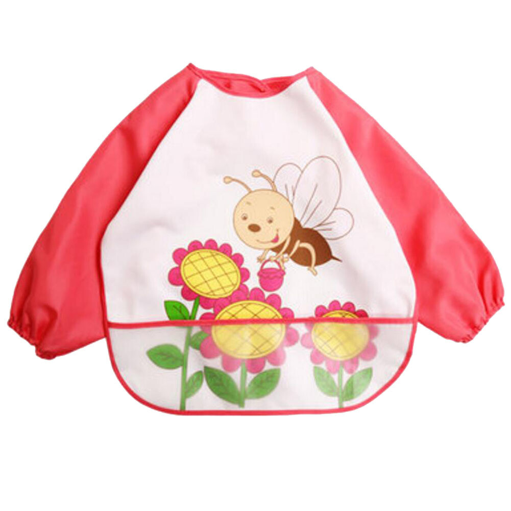 Baby Boy Girls Painting/ Eating Waterproof Bibs Children&#39;s Aprons/ Smock-a486