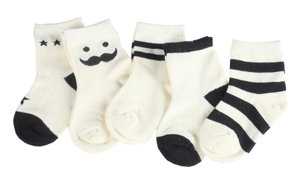 Kids Cotton Socks Pack Of 5 For Autumn And Winter