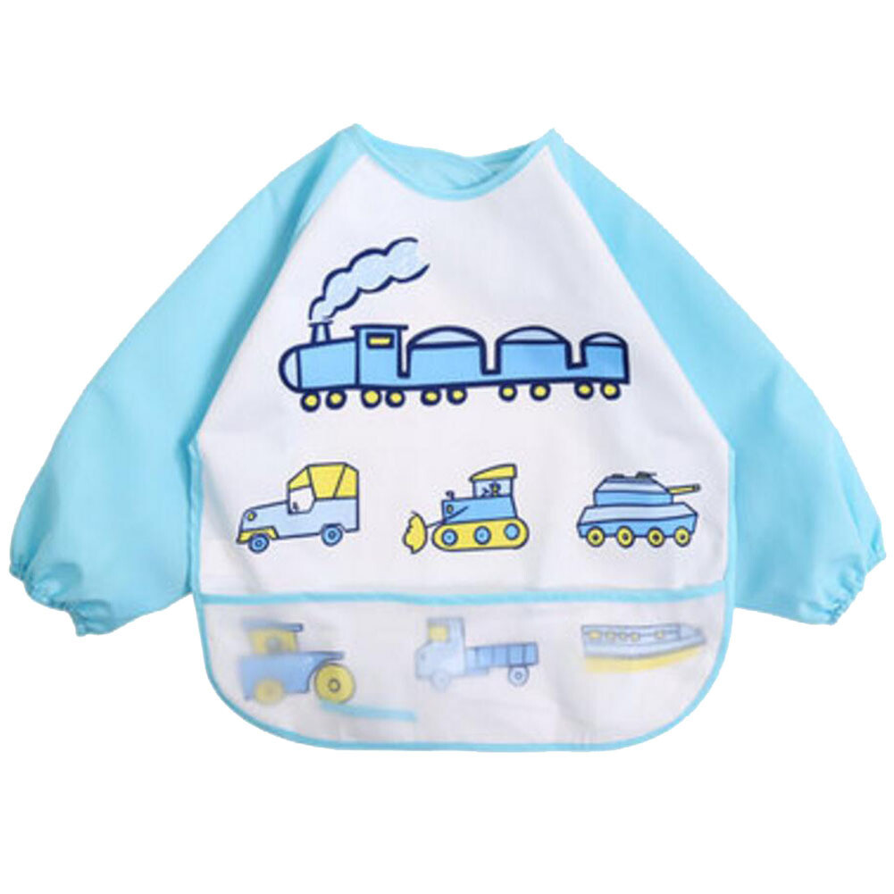 Baby Boy Girls Painting/ Eating Waterproof Bibs Children&#39;s Aprons/ Smock-a490