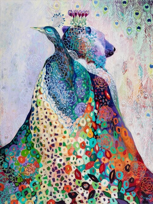 Bear and Peacock