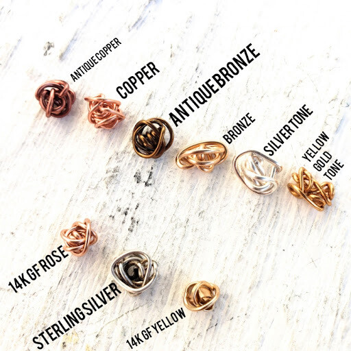 Vine Earrings with Bead
