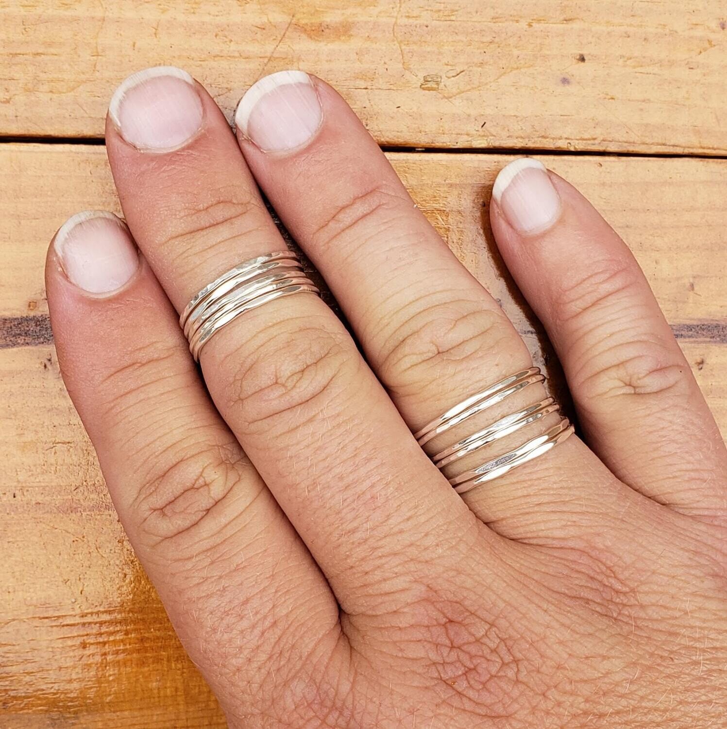 Simple Stackable Sterling Rings