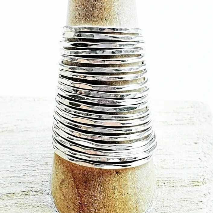 Simple Stackable Sterling Midi Rings