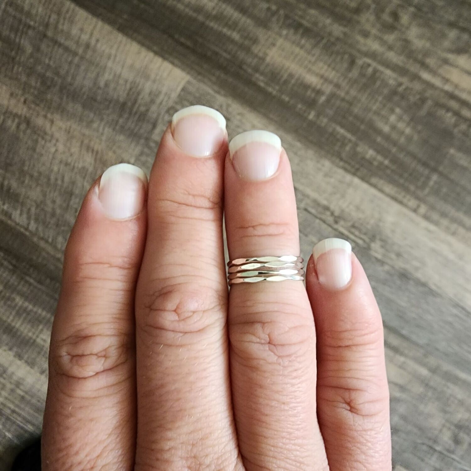 Simple Stackable Sterling Midi Rings