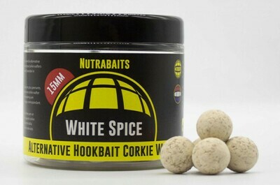 Бойлы нейтральной плавучести Corkie Wafters White Spice Hi Attract Alternative Hook bait
