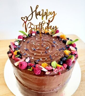Decadent Chocolate Cake with Fruit Sprinkles