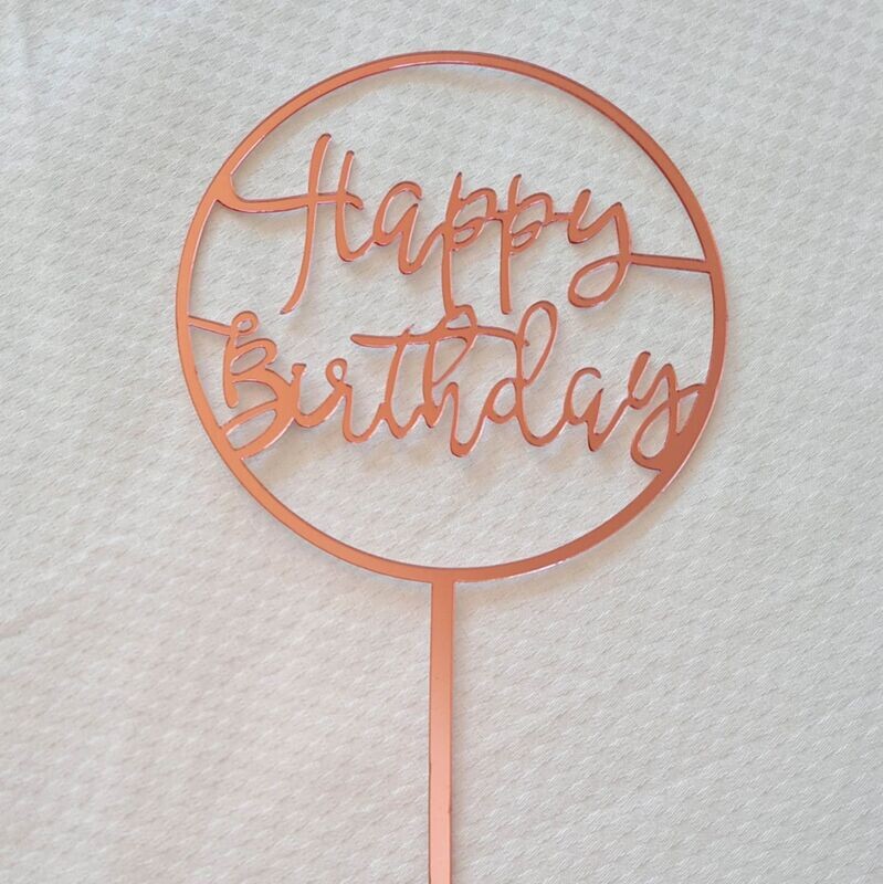 Acrylic Pink Circular Topper