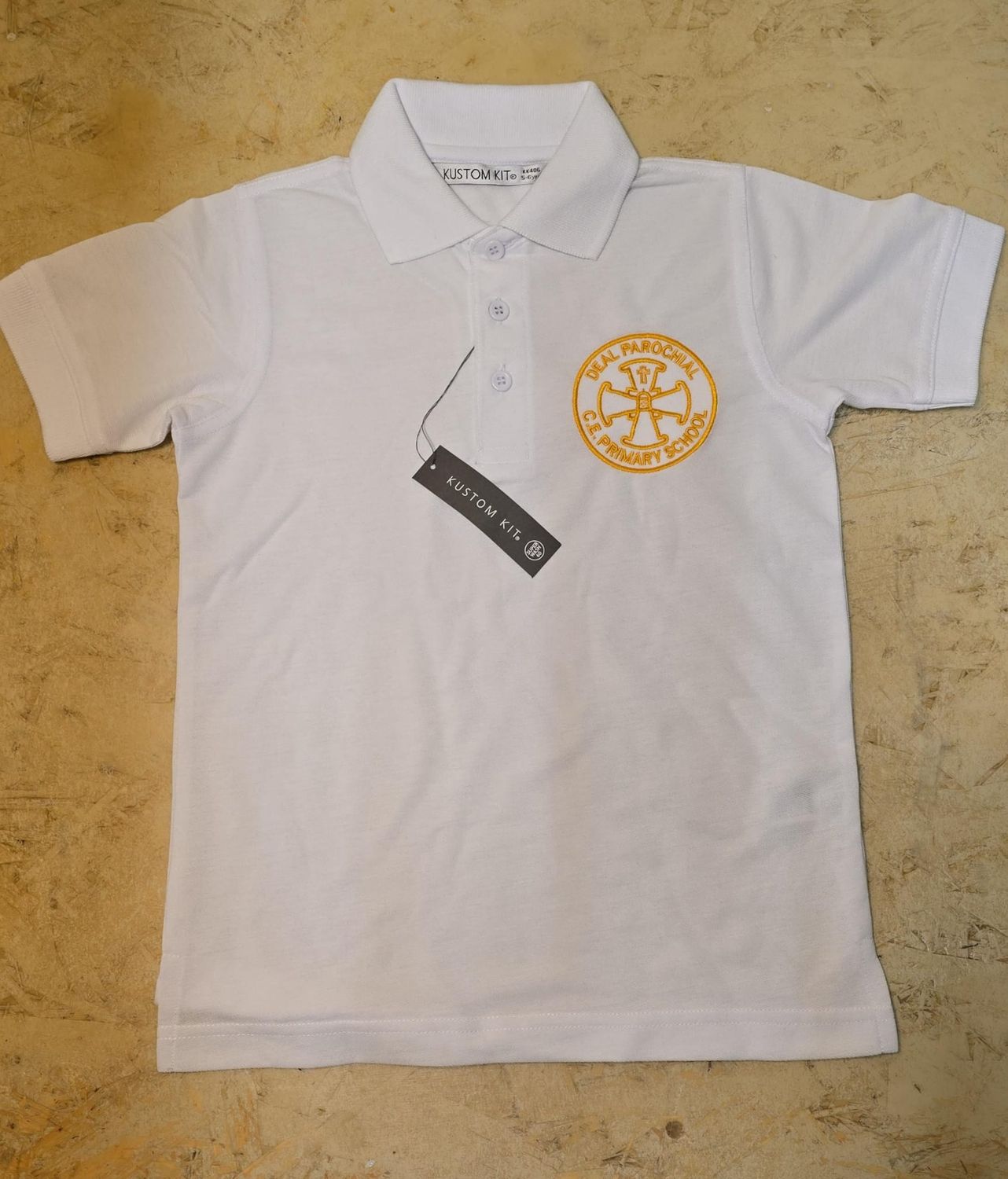 Polo shirt 1 colour embroidered logo to left breast