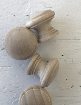 WOODEN KNOBS 1.25" 4 PACK by IOD - Iron Orchid Designs