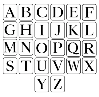Uppercase Letters Stencils - JRV Stencil Co