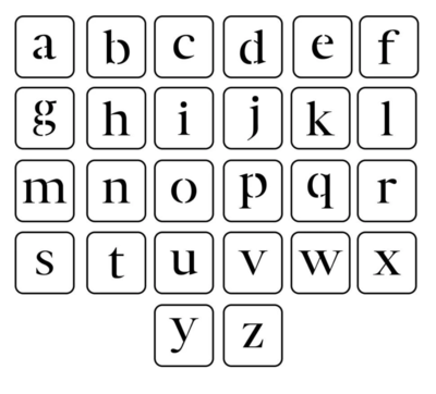 Lowercase Letters Stencils - JRV Stencil Co