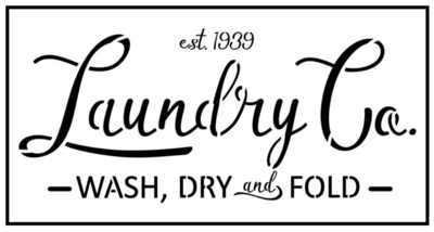 Laundry Stencil by JRV