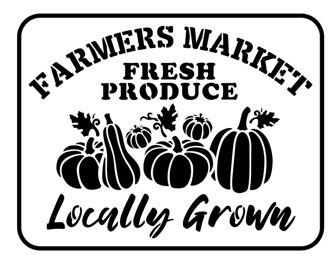 Farmer's Market Stencil by JRV