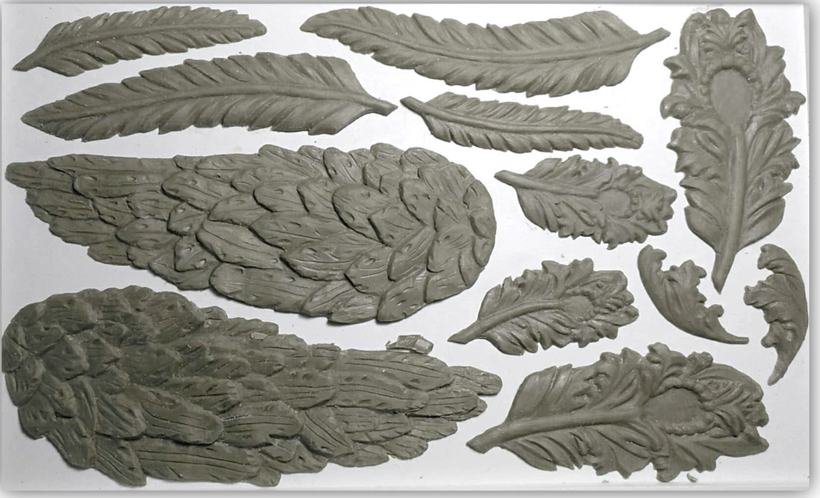 WINGS & FEATHERS MOULD by IOD - Iron Orchid Designs