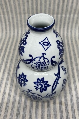 Blue and White Porcelain Vase The Bombay Co