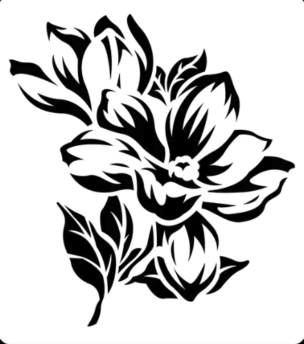 Magnolia Stencil - JRV Stencil Co