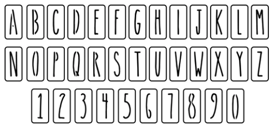 Farmhouse Letters & Numbers 3" Single Stencil by JRV
