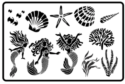 Mermaid Magic Stencil by JRV
