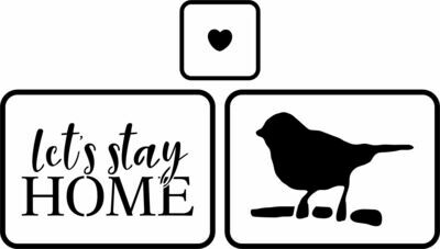 Let's Stay Home Stencil 3 Pack by JRV