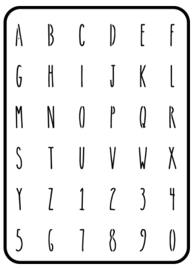 Farmhouse Mini Letters 1" One Sheet Stencil by JRV