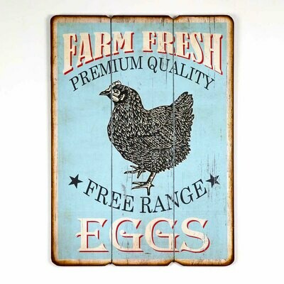 Free Range Eggs Wall Sign - CTW Home Collection