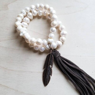 Double Strand Freshwater Pearl Bracelet by The Jewelry Junkie