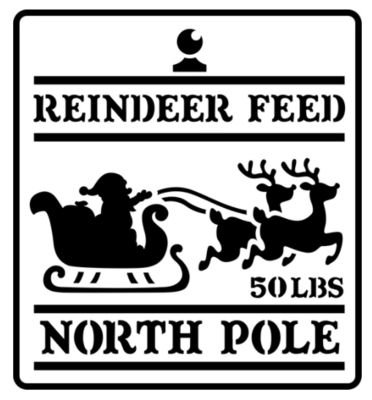 Reindeer Feed Stencil - JRV Stencil Co