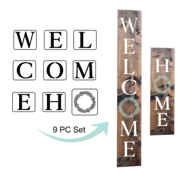 JRV Welcome and Home Stencils