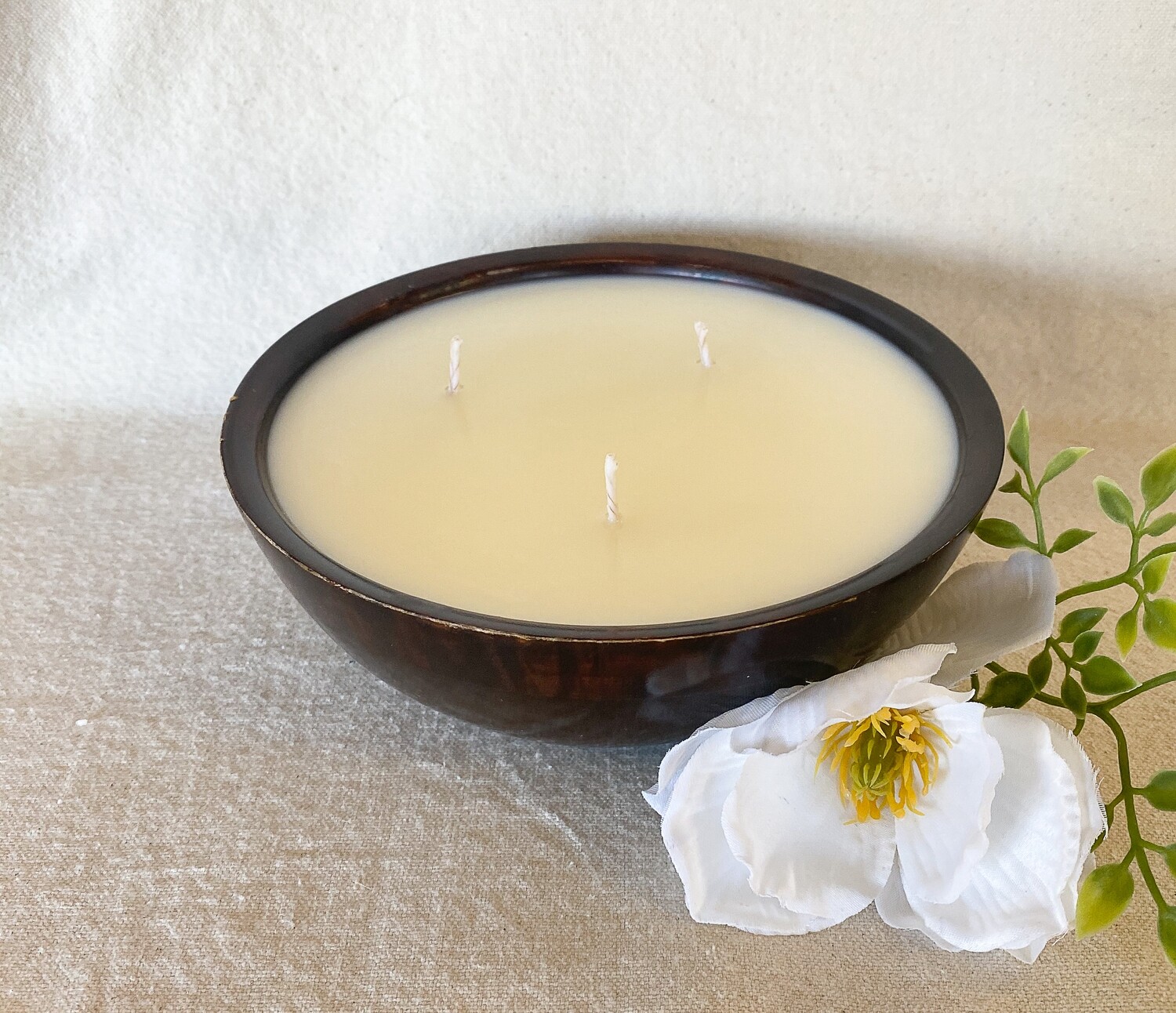 Cherry Blossom Wood Bowl Soy Candle 16oz