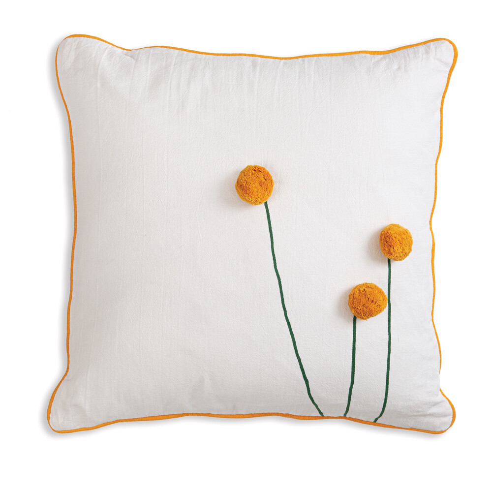 Sun Ball Flower Cotton Throw Pillow CTW Home Collection