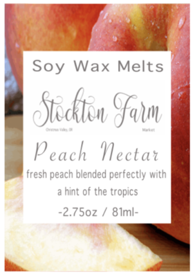 Peach Nectar Soy Wax Melts Stockton Farm Market