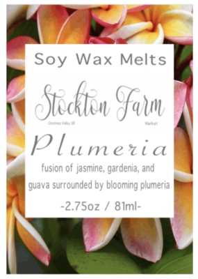 Plumeria Soy Wax Melts Stockton Farm Market