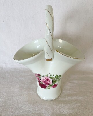 Formalities Ceramic Basket Vase by Baum Bros 
