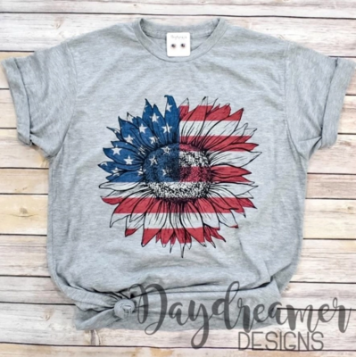 American Sunflower T-Shirt by Daydreamer Designs