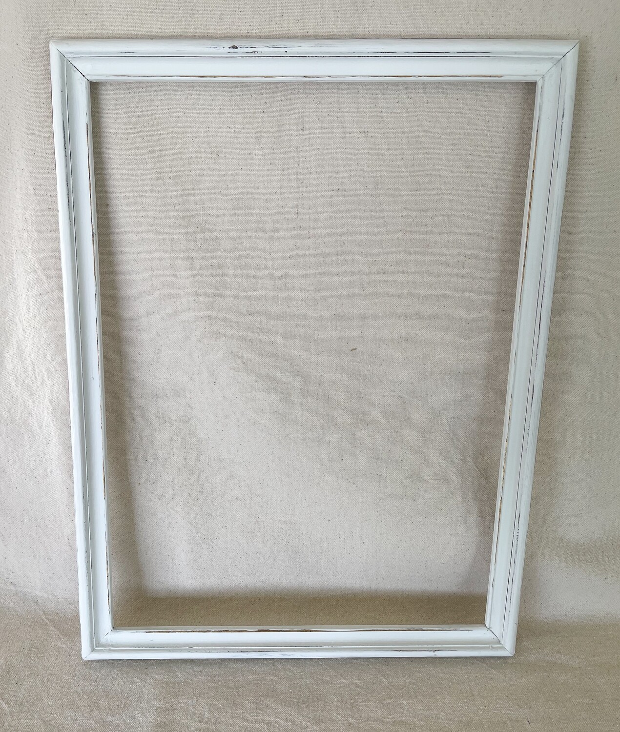 White Distressed Wood Frame