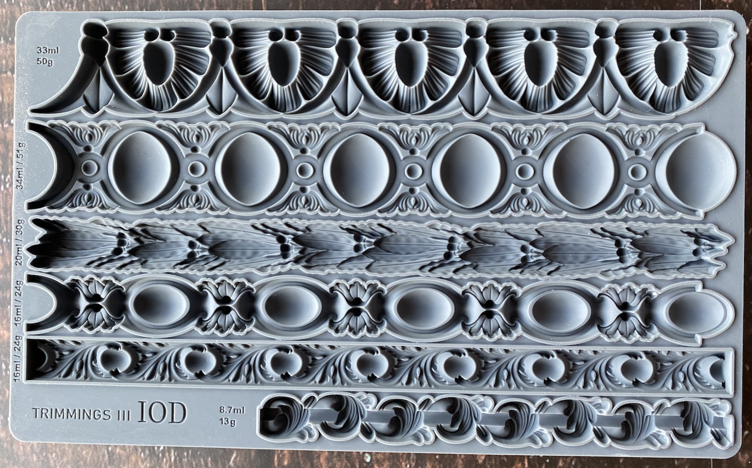IOD TRIMMINGS 3 DECOR MOULD - Iron Orchid Designs